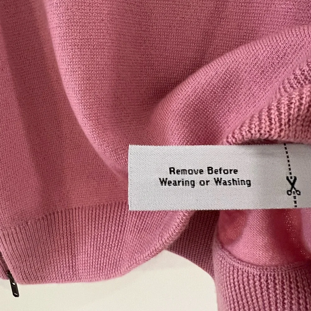 J. Crew Pink Merino Wool Sweater Sz M NWOT